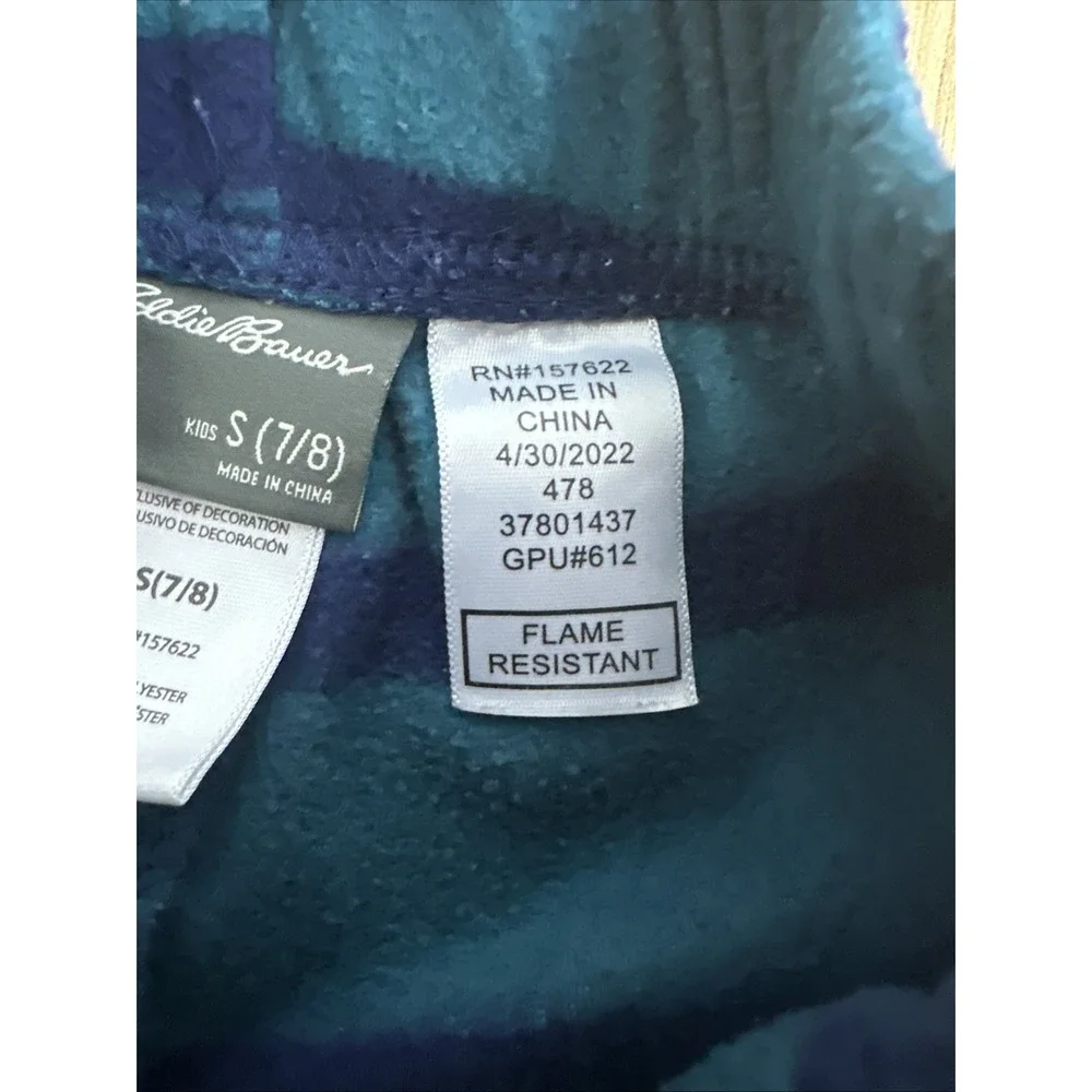 Eddie Bauer Boys Pajama Pants Small (7/8) Multicolored Soft Fleece